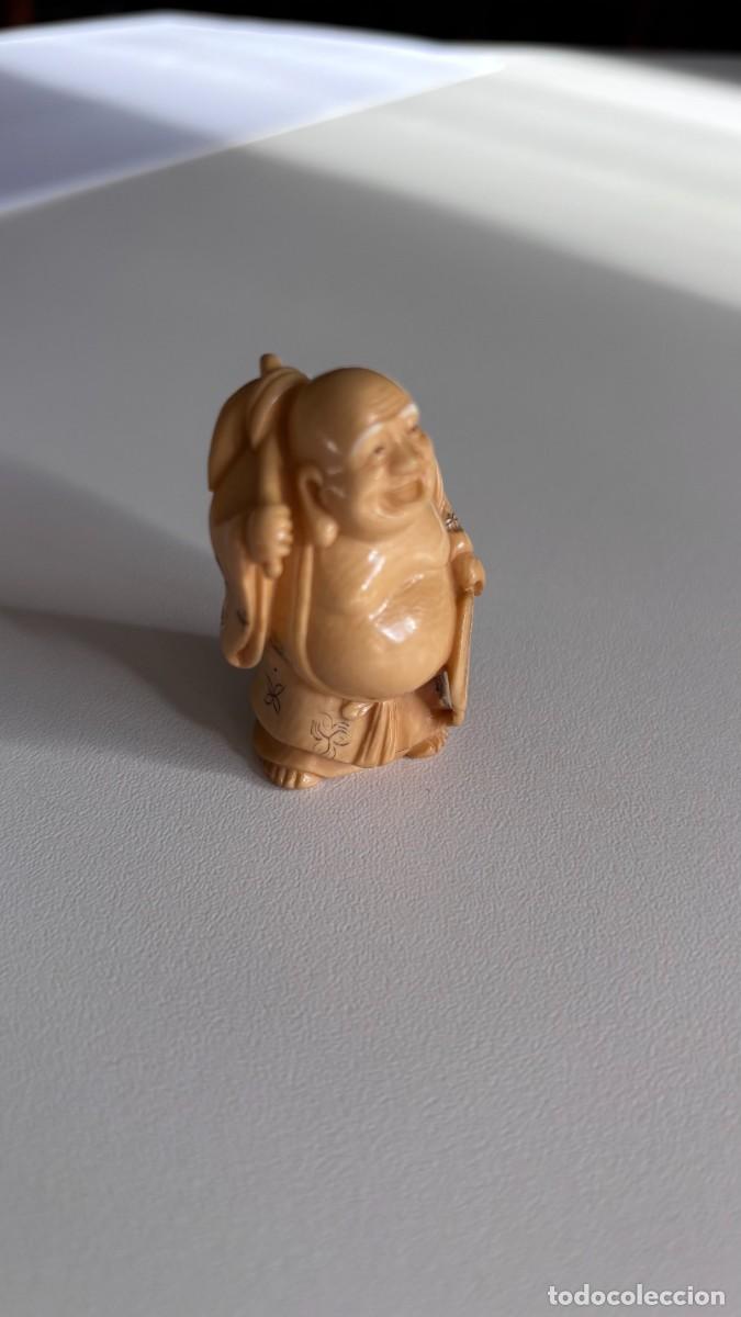 Antig&uuml;edades: Netsuke Policromado y Firmado periodo entre 1870-1920