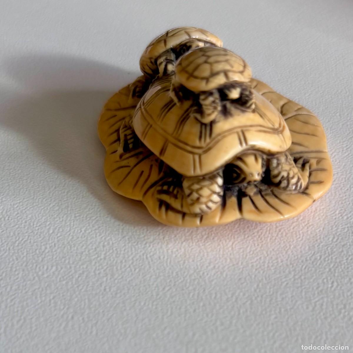 Antig&uuml;edades: Netsuke Policromado y Firmado periodo entre 1870-1920