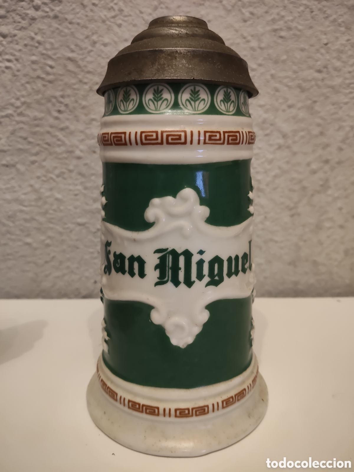 Antig&uuml;edades: JARRA DE CERVEZA SAN MIGUEL