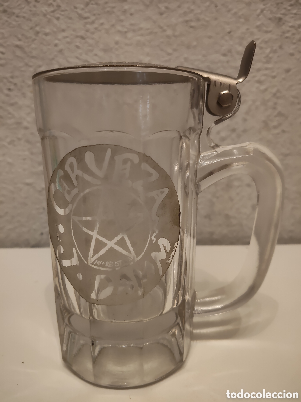 Antig&uuml;edades: JARRA DE CERVEZA DAMM SIGLO XIX