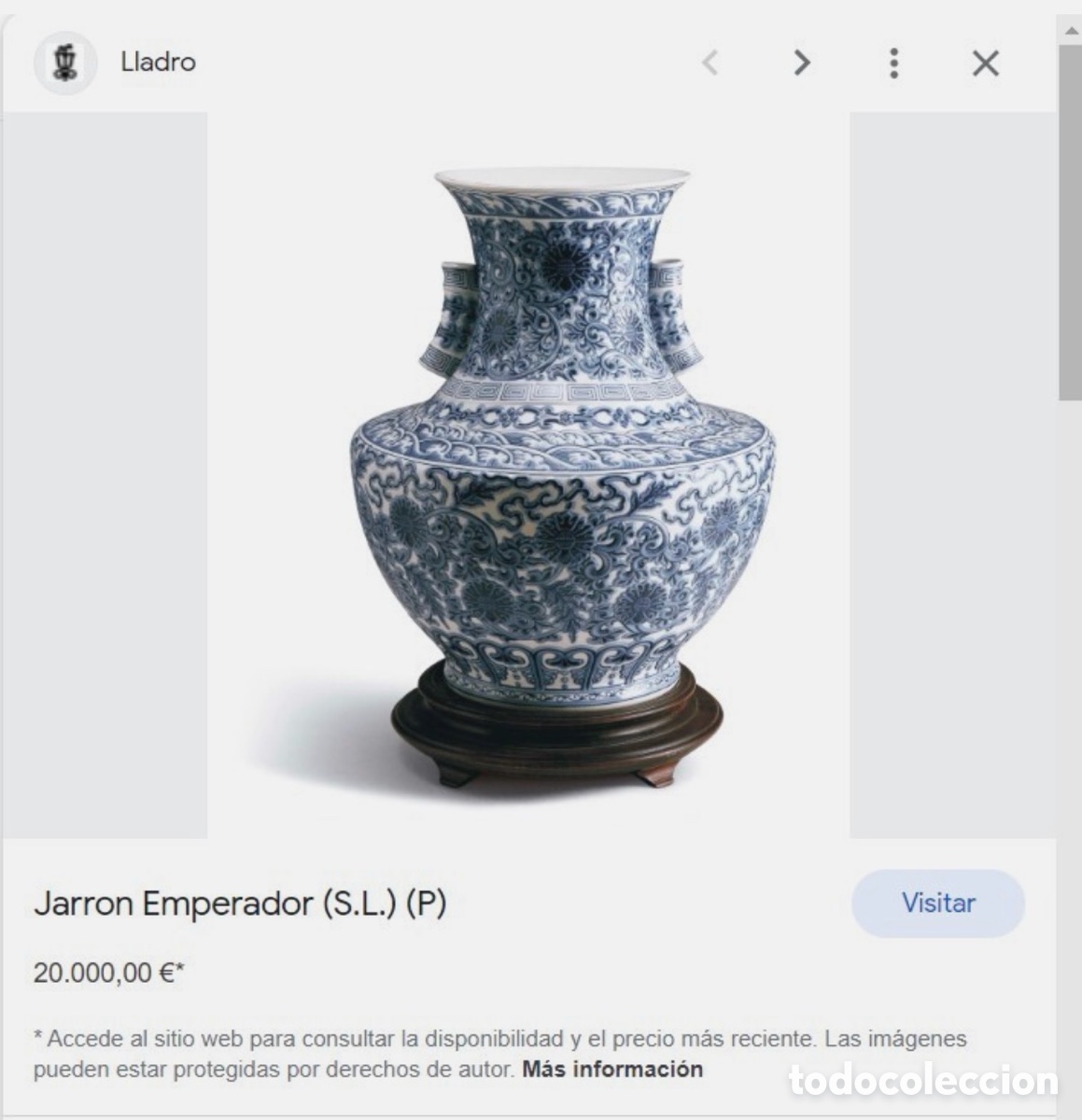 Antig&uuml;edades: Jarron Imperial Lladr&oacute; - Foto 2