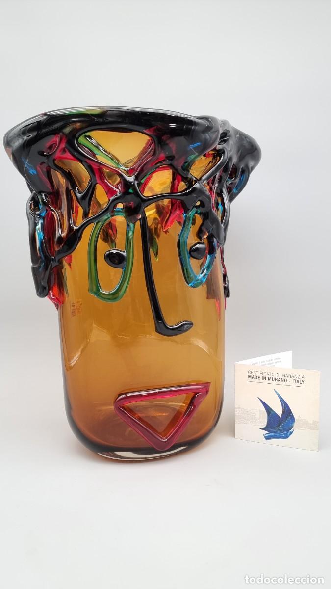 Antig&uuml;edades: Escultura &rdquo;Picasso&rdquo; de vidrio de Murano firmado por el artista Enrico Cammozzo