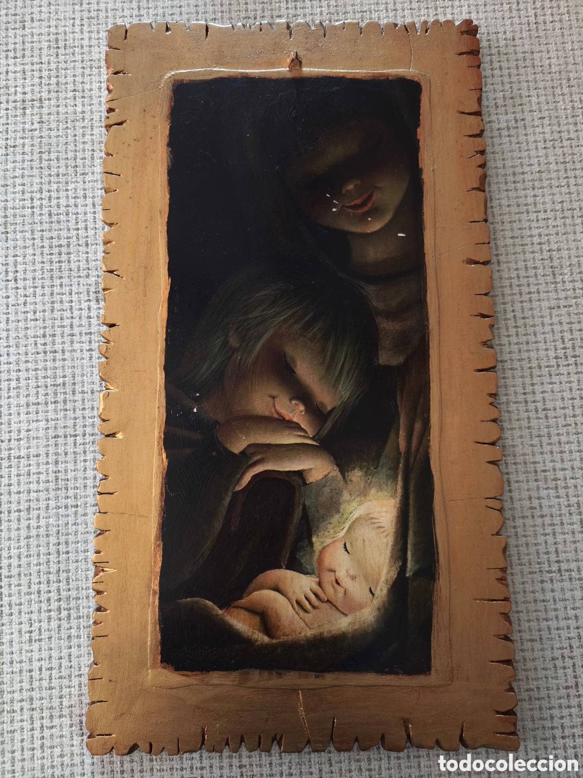 Antiques: Litograf&iacute;a JUAN FERRANDIZ sobre madera
