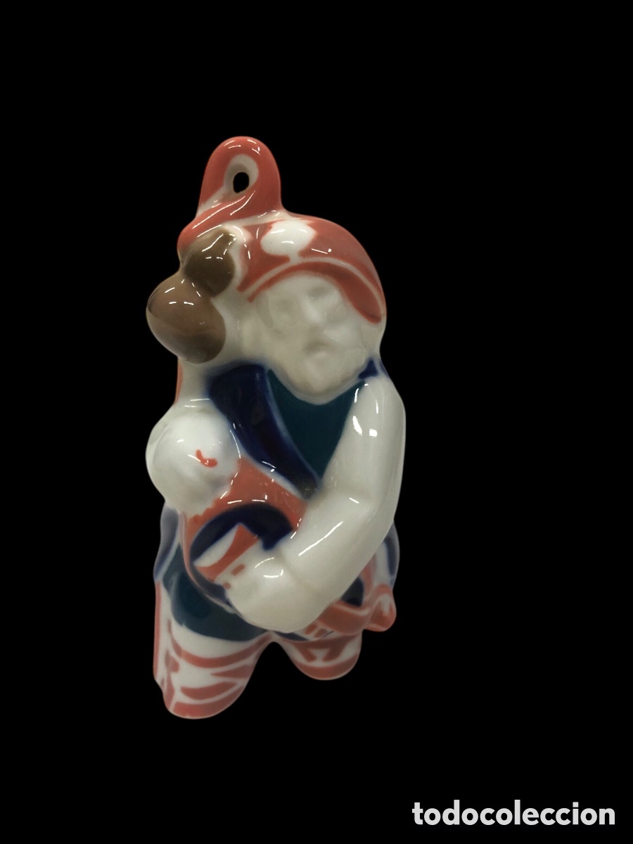 Antig&uuml;edades: Figura &rdquo;Gaiteiro&rdquo; (Gaitero) 12 cm - Porcelana de Sargadelos - Sello M.R. Excelente Estado