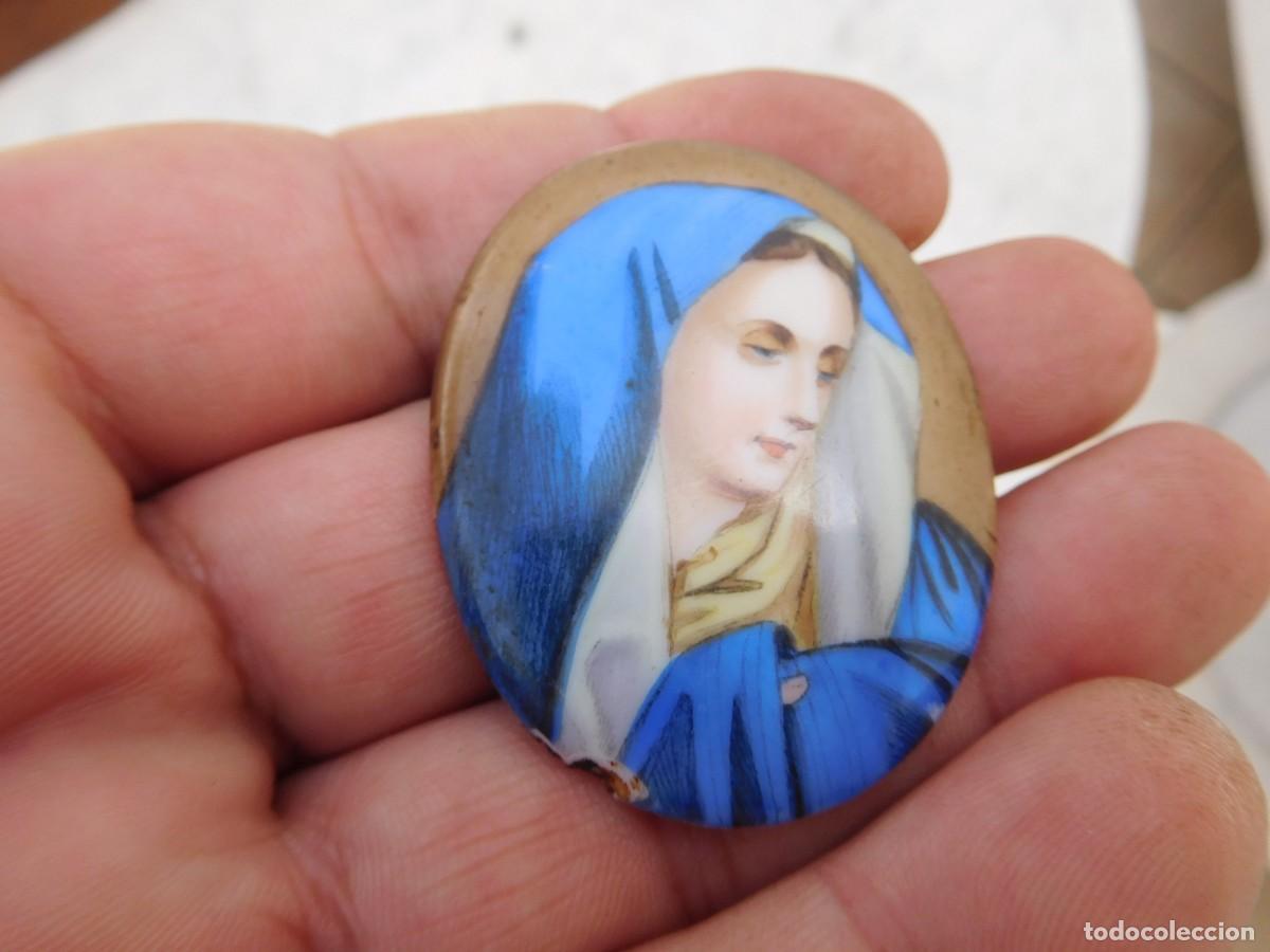 Antig&uuml;edades: Esmalte antiguo Virgen - Foto 4