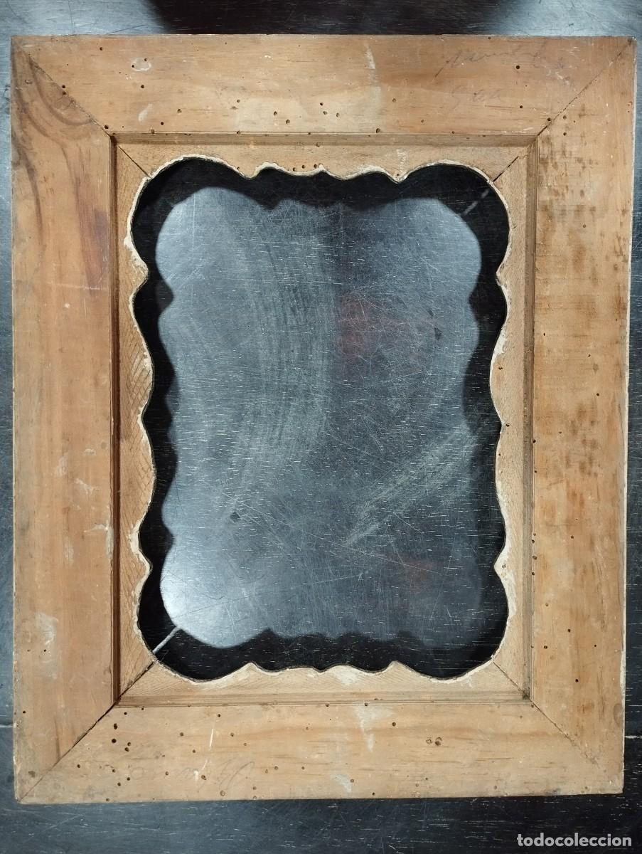 Antig&uuml;edades: MARCO DE MADERA LACADA Y DORADA - Foto 2