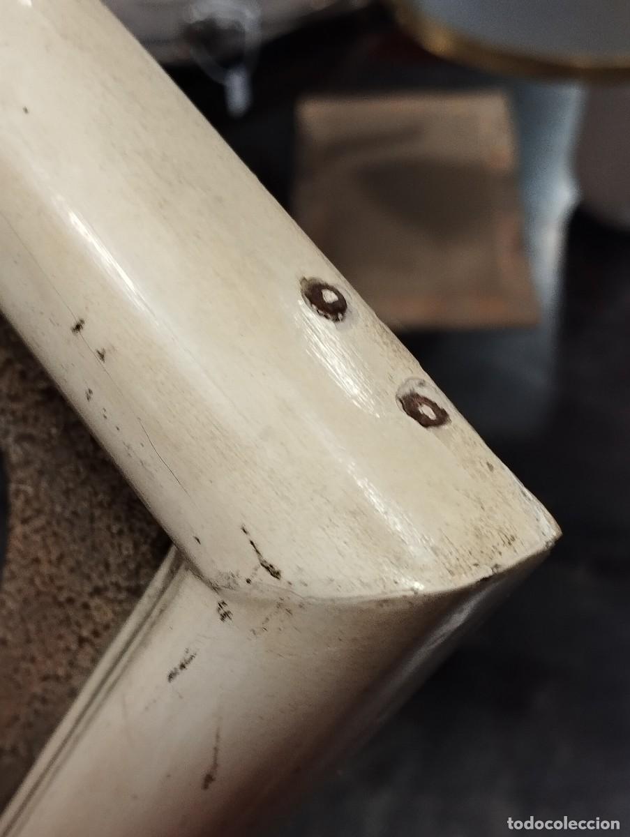 Antig&uuml;edades: MARCO DE MADERA LACADA Y DORADA - Foto 13