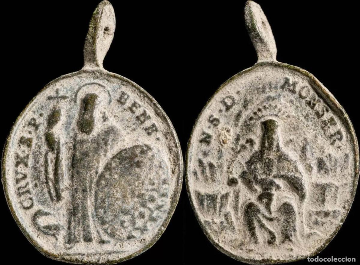 Antig&uuml;edades: Medalla Siglos XVI-XVIII, V. Monserrat / San Benito - 30x20 mm.