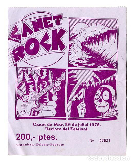 Antig&uuml;edades: Entrada Canet Rock 1975 - M&uacute;sica