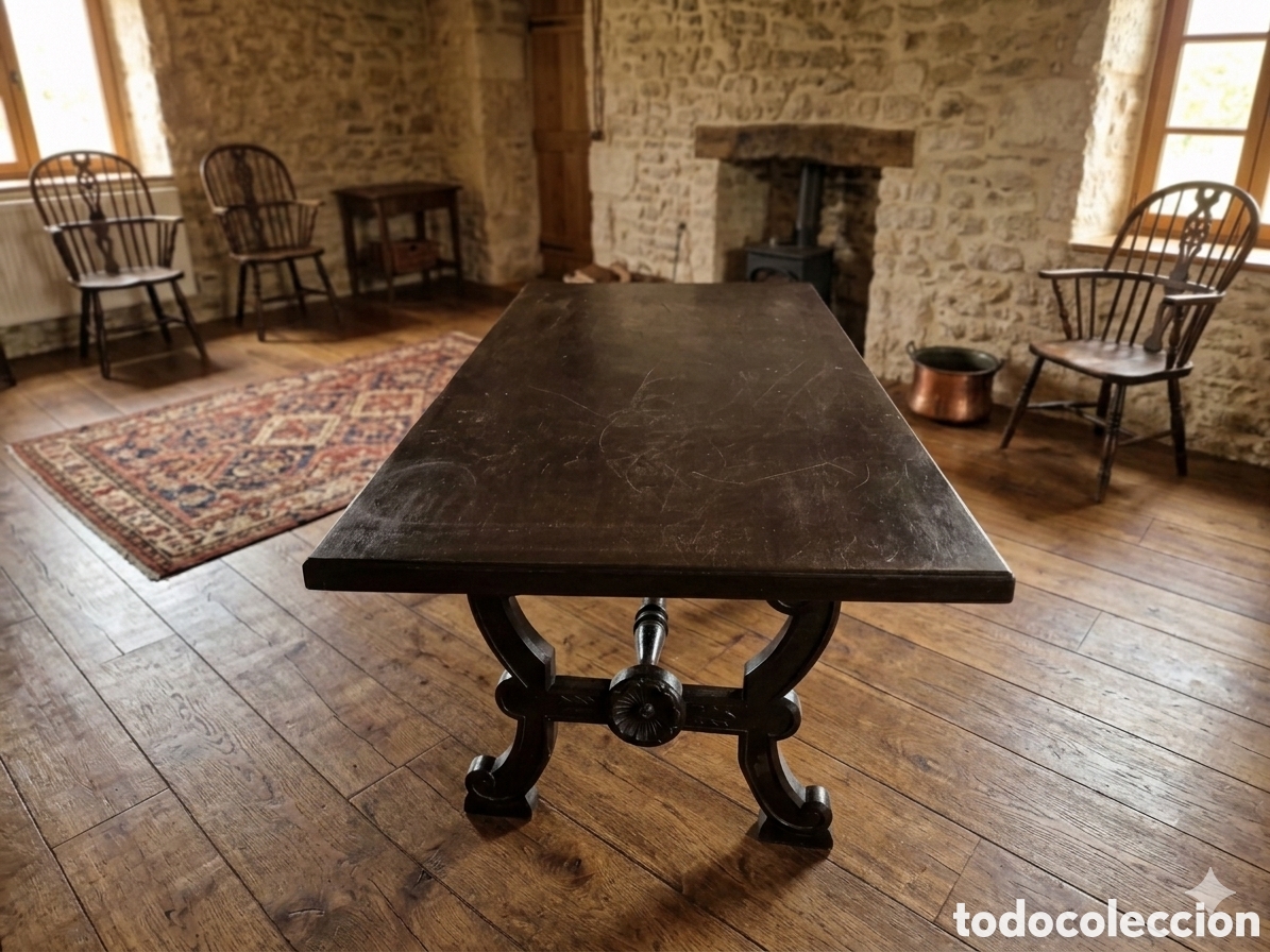 Antig&uuml;edades: Mesa de madera de comedor para ambiente r&uacute;stico - Foto 2