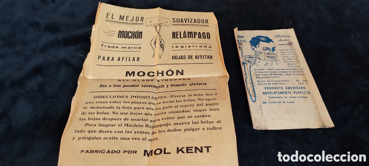 Antig&uuml;edades: Dos antiguos folletos de maquinillas de afeitar