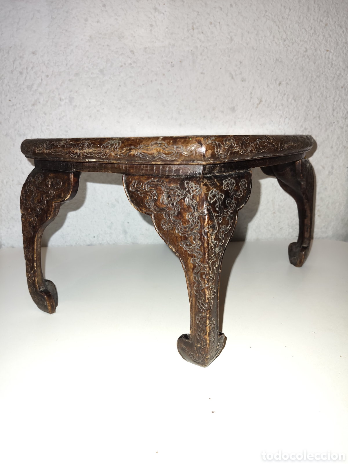 Antig&uuml;edades: ESCABEL INGLES ANTIGUO - Foto 2