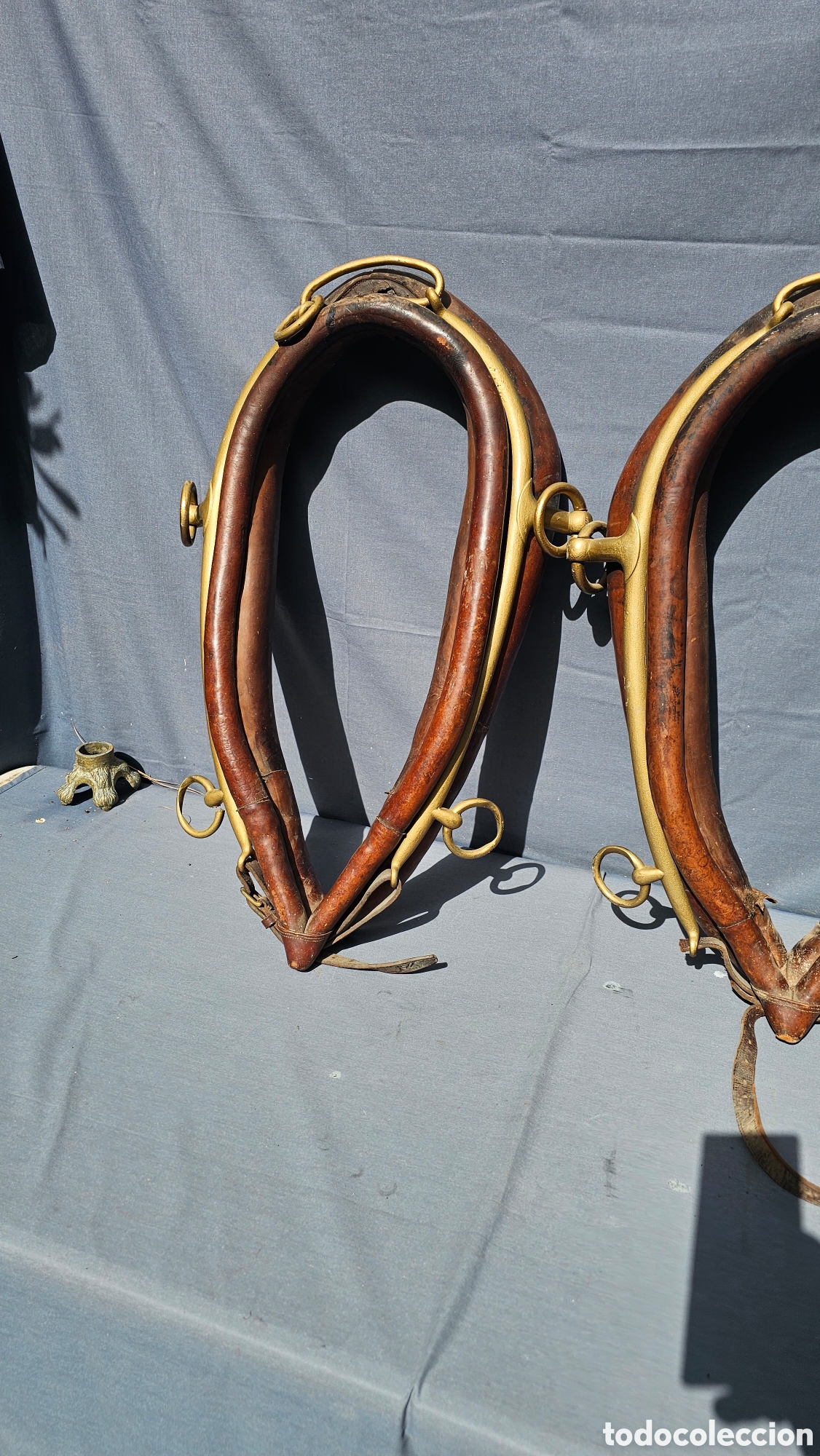 Antig&uuml;edades: 2 colleras / colleron para caballos