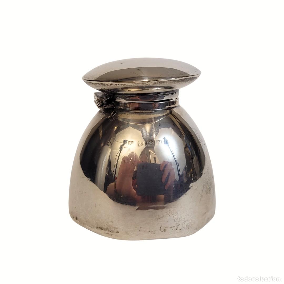 Antig&uuml;edades: Tintero, plata esterlina, Charles S. Green & Co. Ltd, p. s. XX - Inglaterra