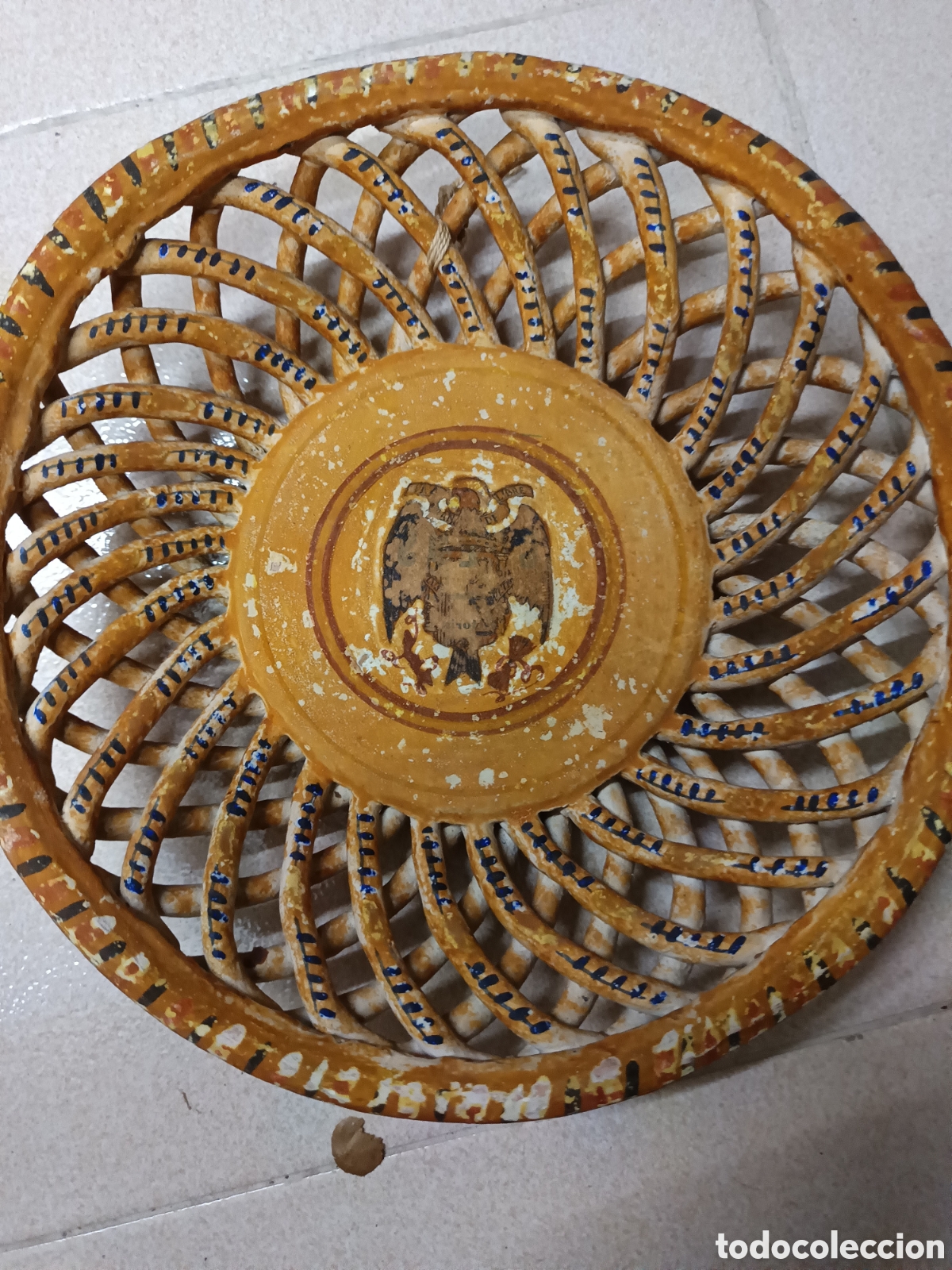 Antig&uuml;edades: Plato o frutero de ceramica