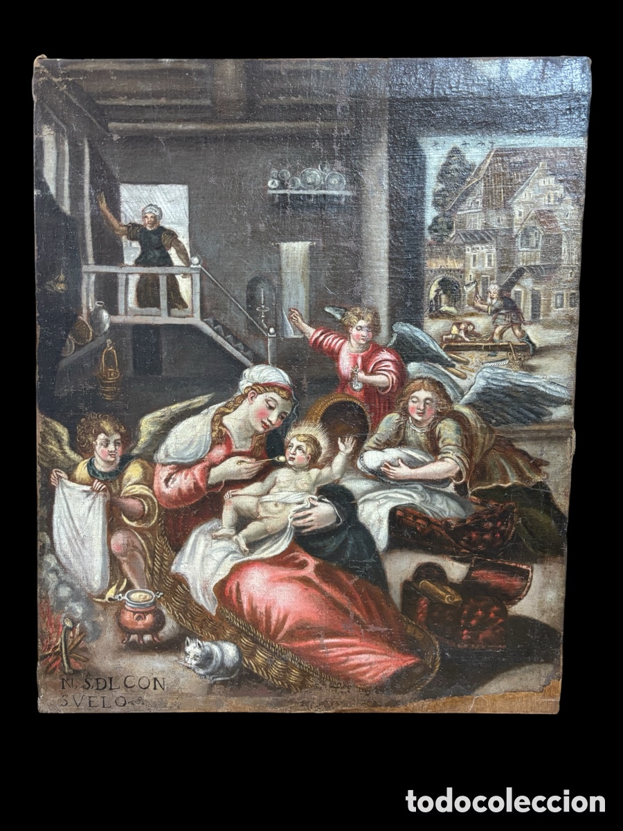 Antig&uuml;edades: Bonito Cuadros Religiosos. Nuestra Se&ntilde;ora de Consuelo. Siglo XVII.