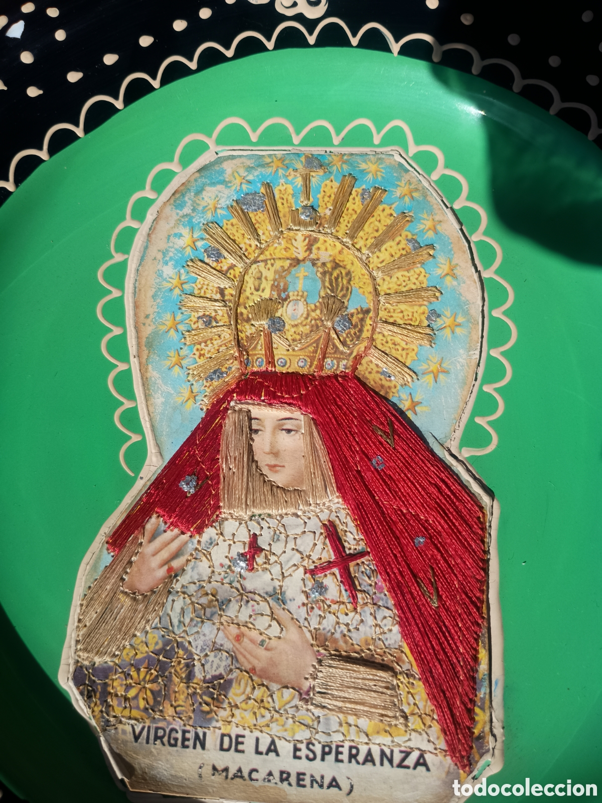 Antig&uuml;edades: Plato virgen cer&aacute;mica - Foto 2