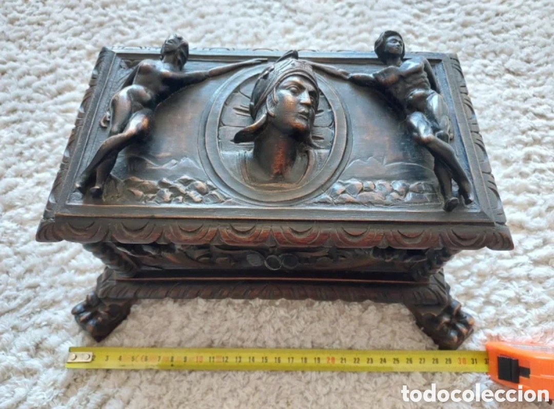 Antig&uuml;edades: Antigua caja de Madera - Foto 5