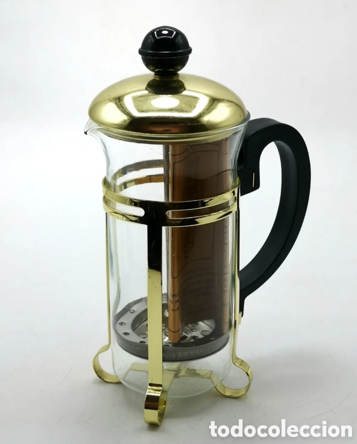 Antig&uuml;edades: Cafetera de prensa Francesa de cristal y metal