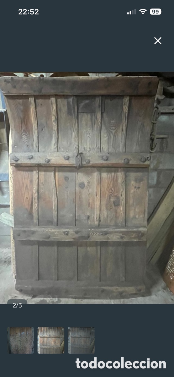 Antig&uuml;edades: TRILLO DE MADERA. 200x125x4 - Foto 2