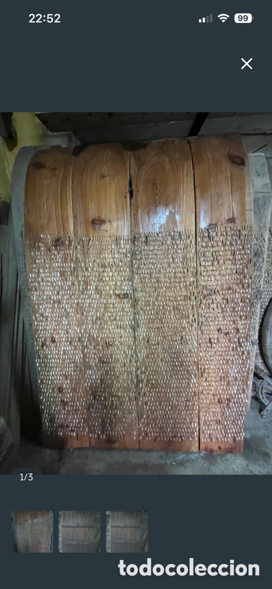 Antig&uuml;edades: TRILLO DE MADERA. 200x125x4