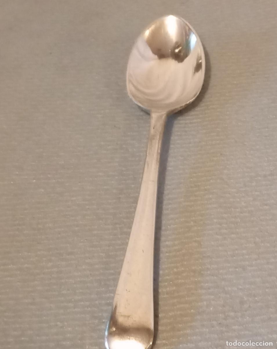 Antig&uuml;edades: Cuchara postre J.E. BIRD plateada. Cuchara de postre o caf&eacute; vintage con ba&ntilde;o de plata