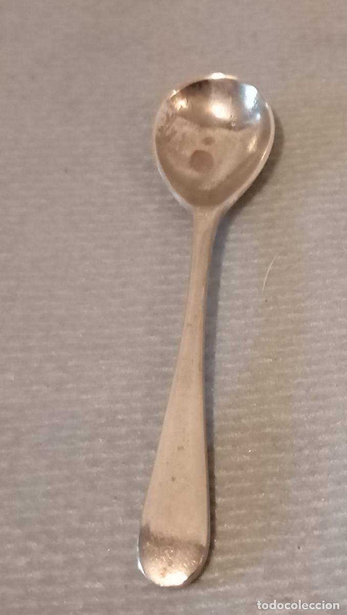 Antig&uuml;edades: Cuchara postre EPNS plateada. Cuchara de postre o caf&eacute; con ba&ntilde;o de plata