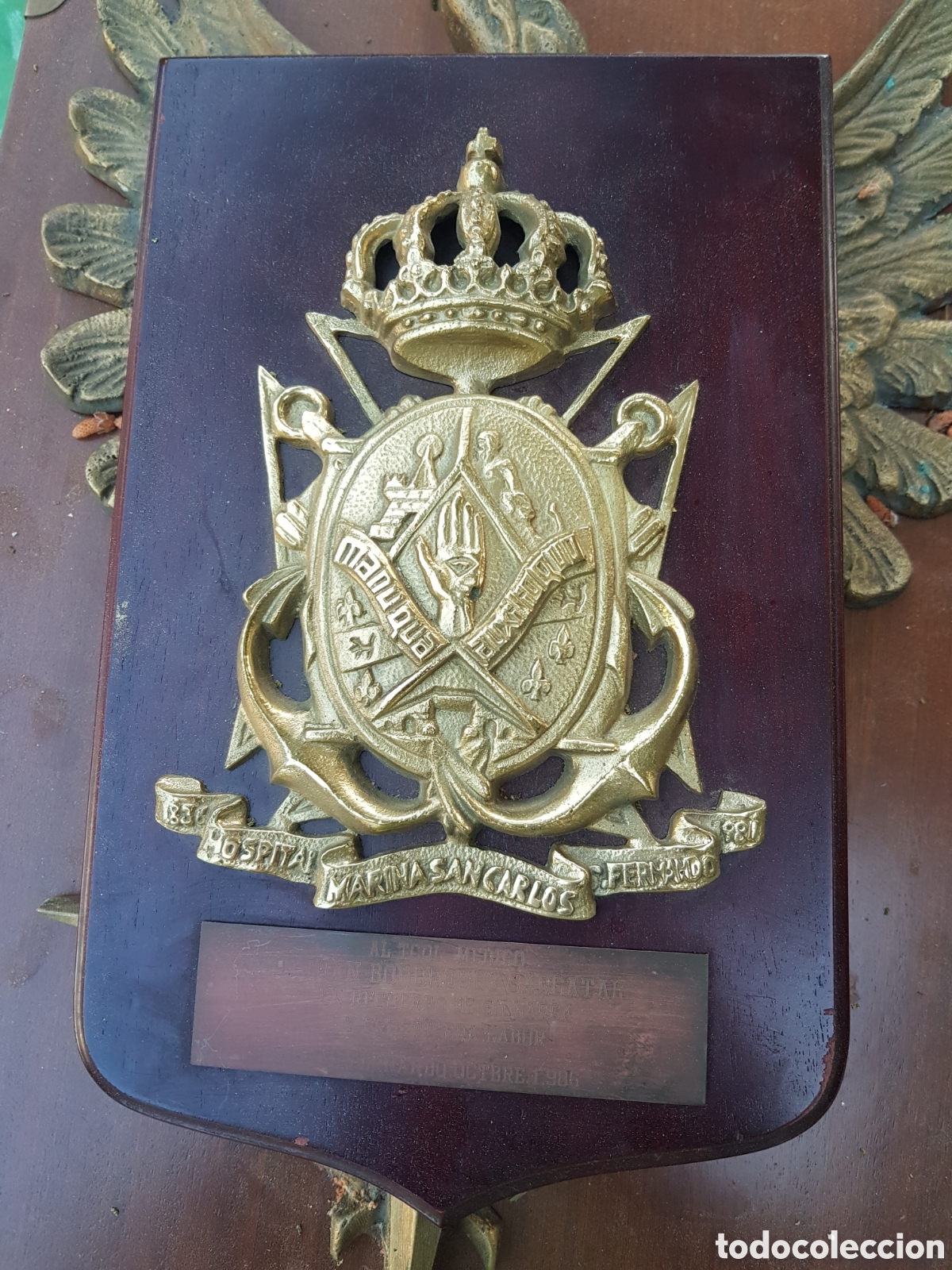 Oggetti Antichi: ANTIGUA MEDALLA DE BRONCE HISPITAL DE LA MARINA SAN CARLO