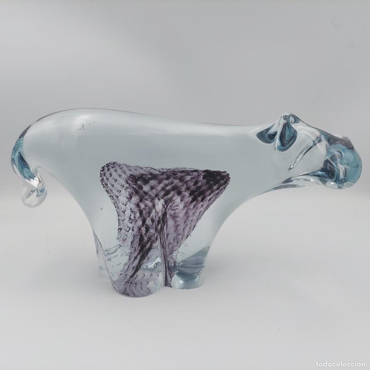 Antig&uuml;edades: Figura oso polar cristal Murano Alfredo Barbini ?