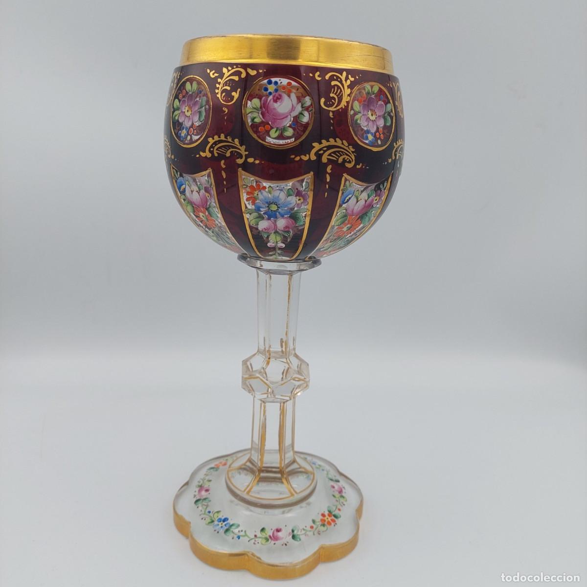 Antig&uuml;edades: Copa de cristal Johann Oertel Haida 1920