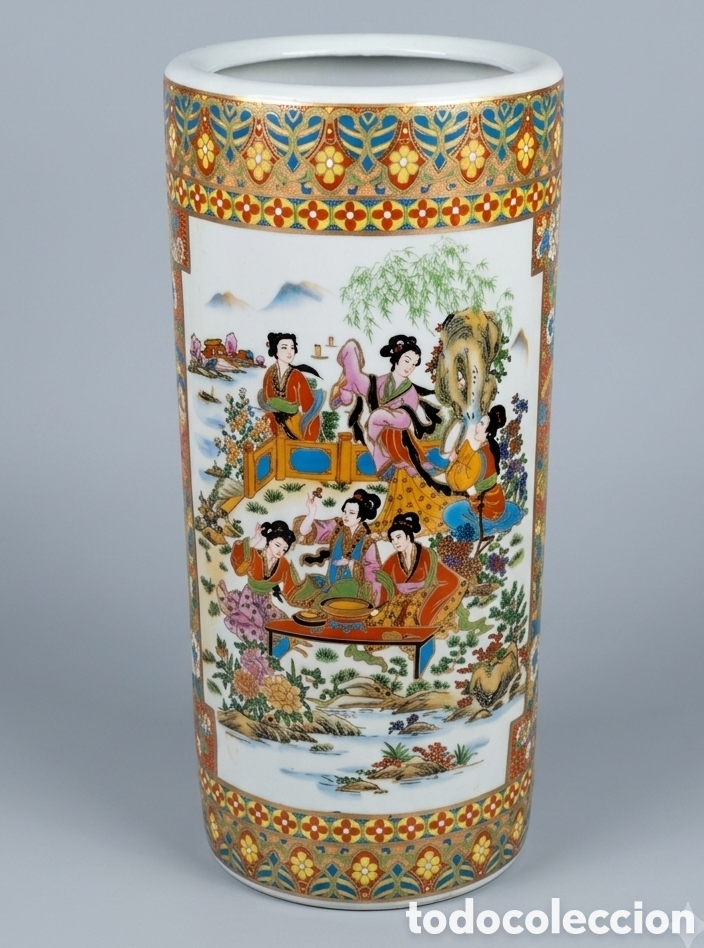 Antig&uuml;edades: ANTIGUO PARAG&Uuml;ERO CHINO - PORCELANA PINTADA A MANO -