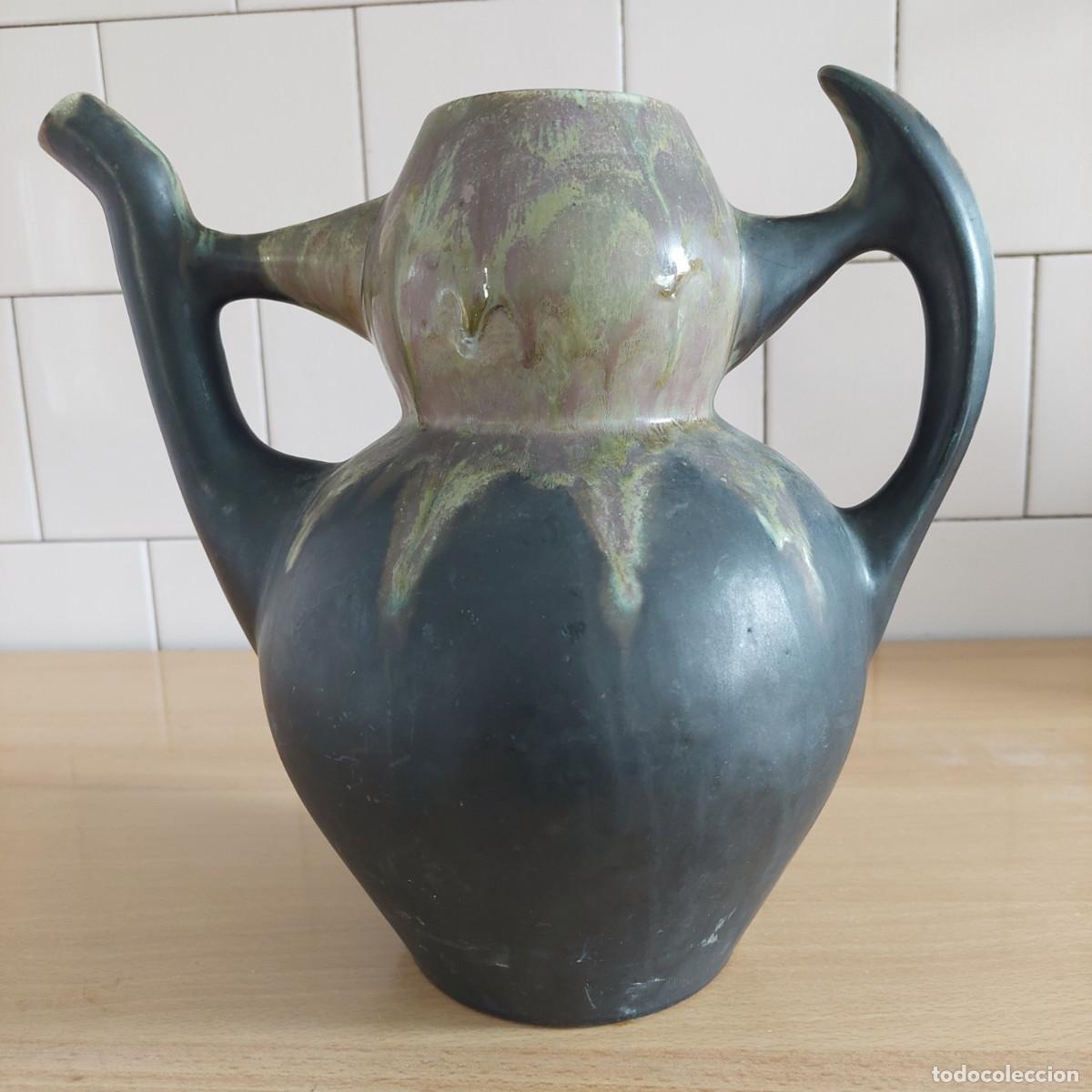 Antig&uuml;edades: Jarron de ceramica francesa Gilbert Metenier Art Deco