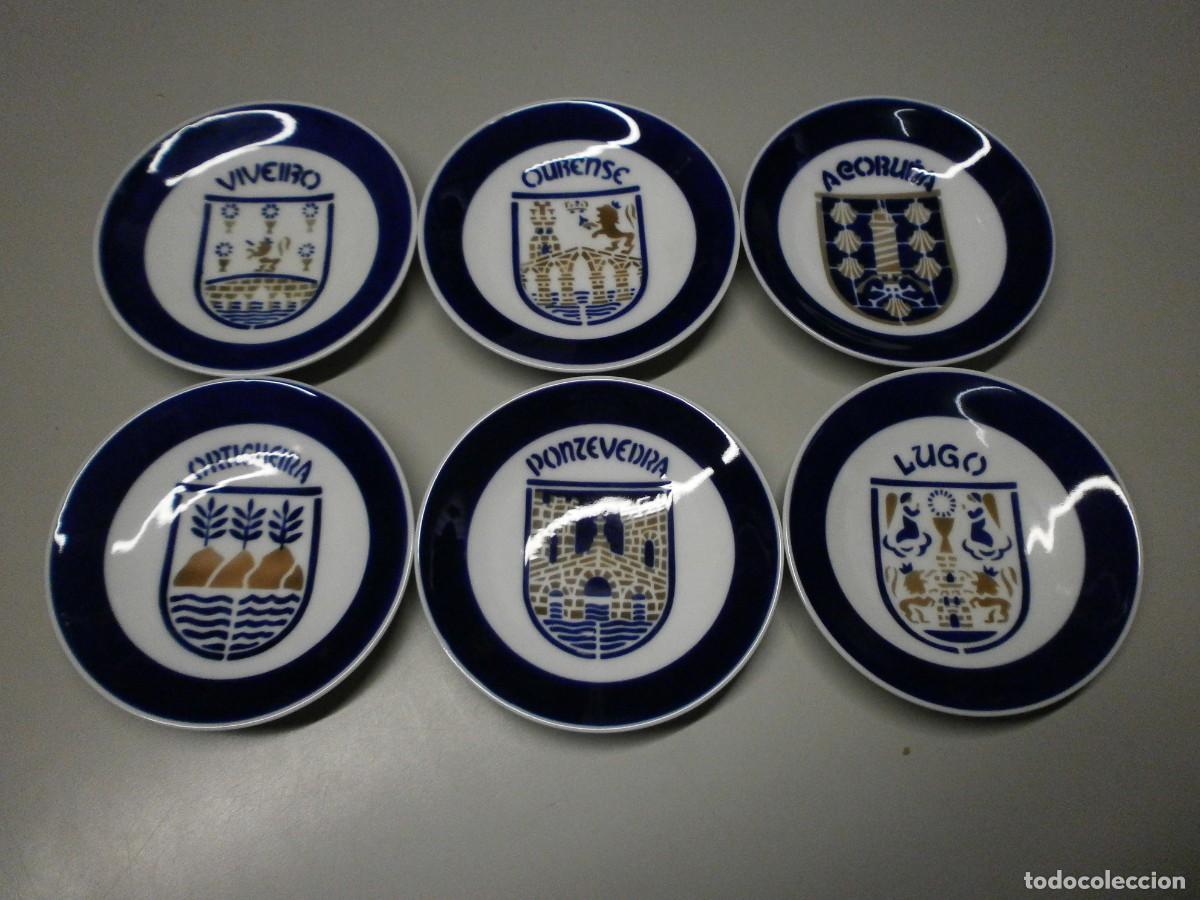 Antig&uuml;edades: lote de 6 platos sargadelos castro provincias gallegas 12 cms