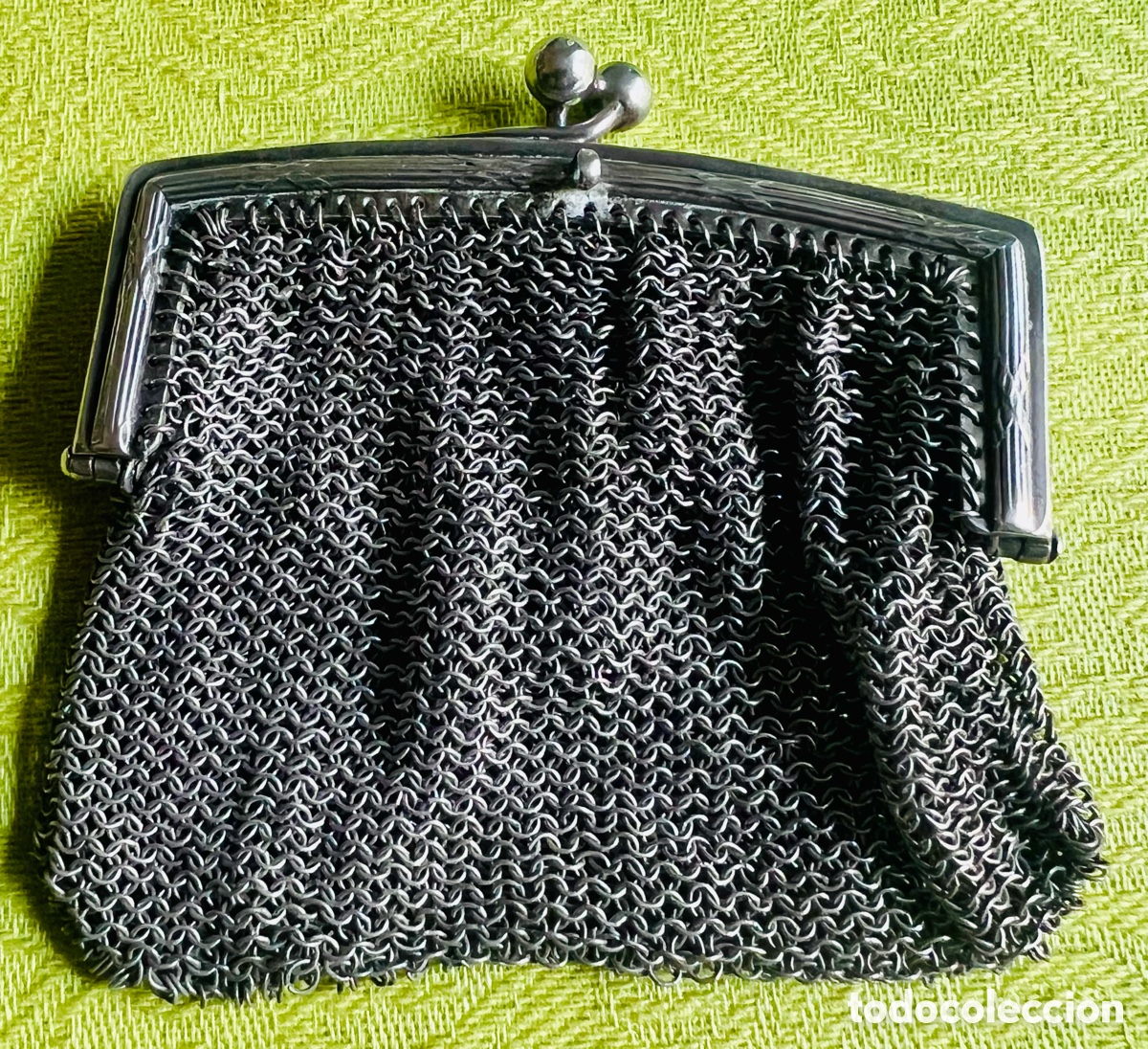 Antig&uuml;edades: Peque&ntilde;o Monedero de Malla en Plata 800. Circa 1910