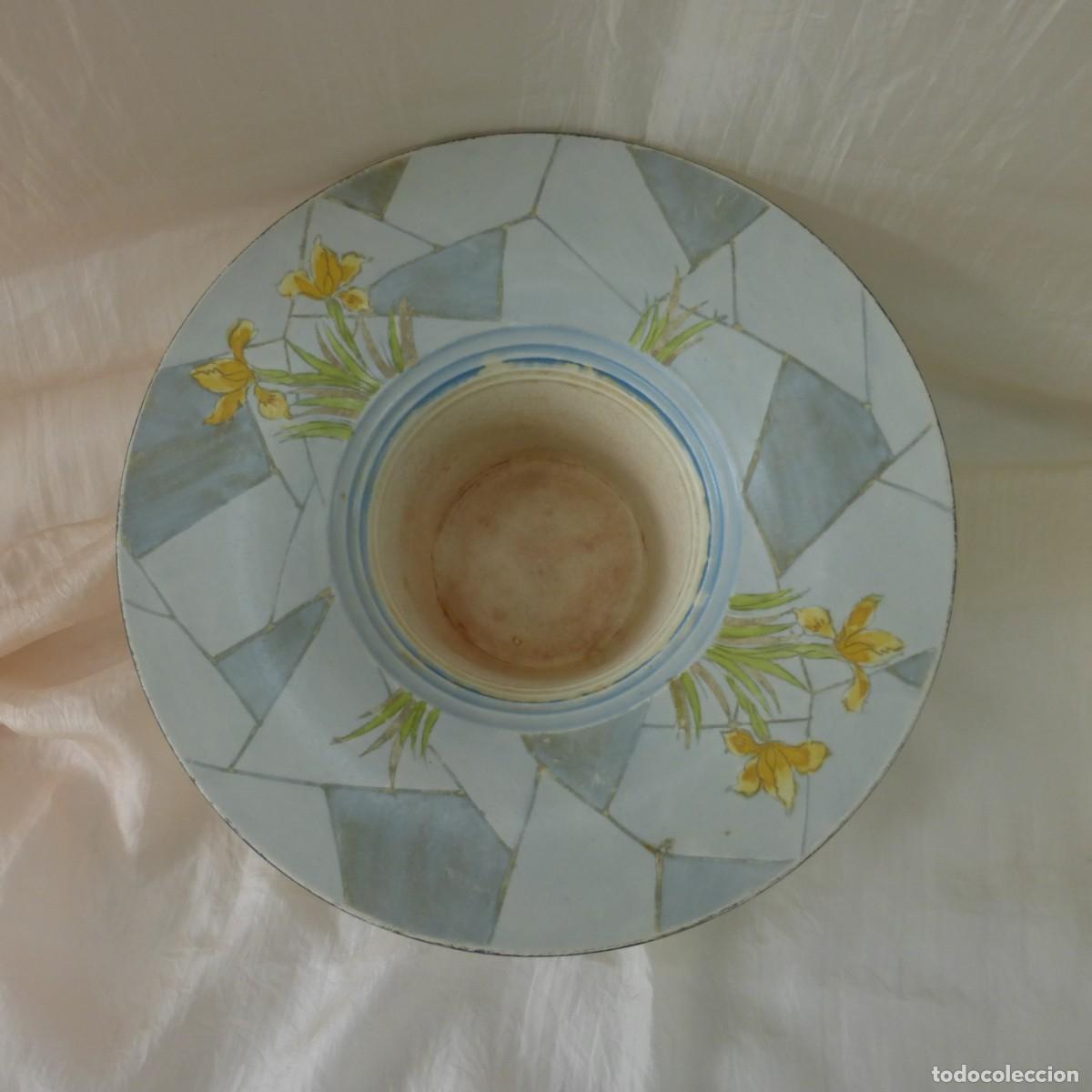 Antig&uuml;edades: FLORERO CERAMICA CENTRO DE MESA ART DECO REINO UNIDO S. XX BURLEIGH WARE POSY VASE