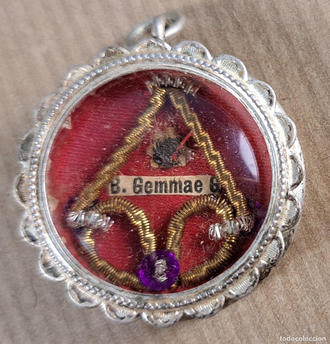 Antig&uuml;edades: Relicario de la Beata Gemma Galgani, principios siglo XX