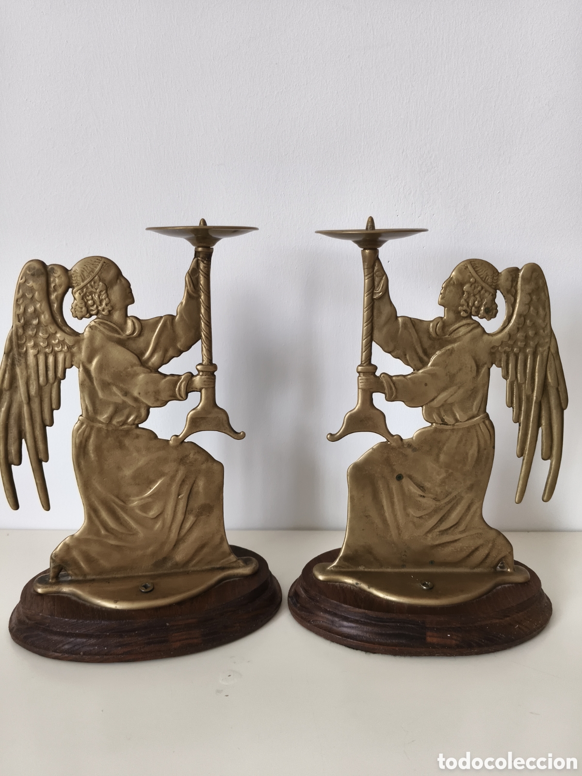 Antig&uuml;edades: Candeleros de bronce estilo Art Deco - Foto 4