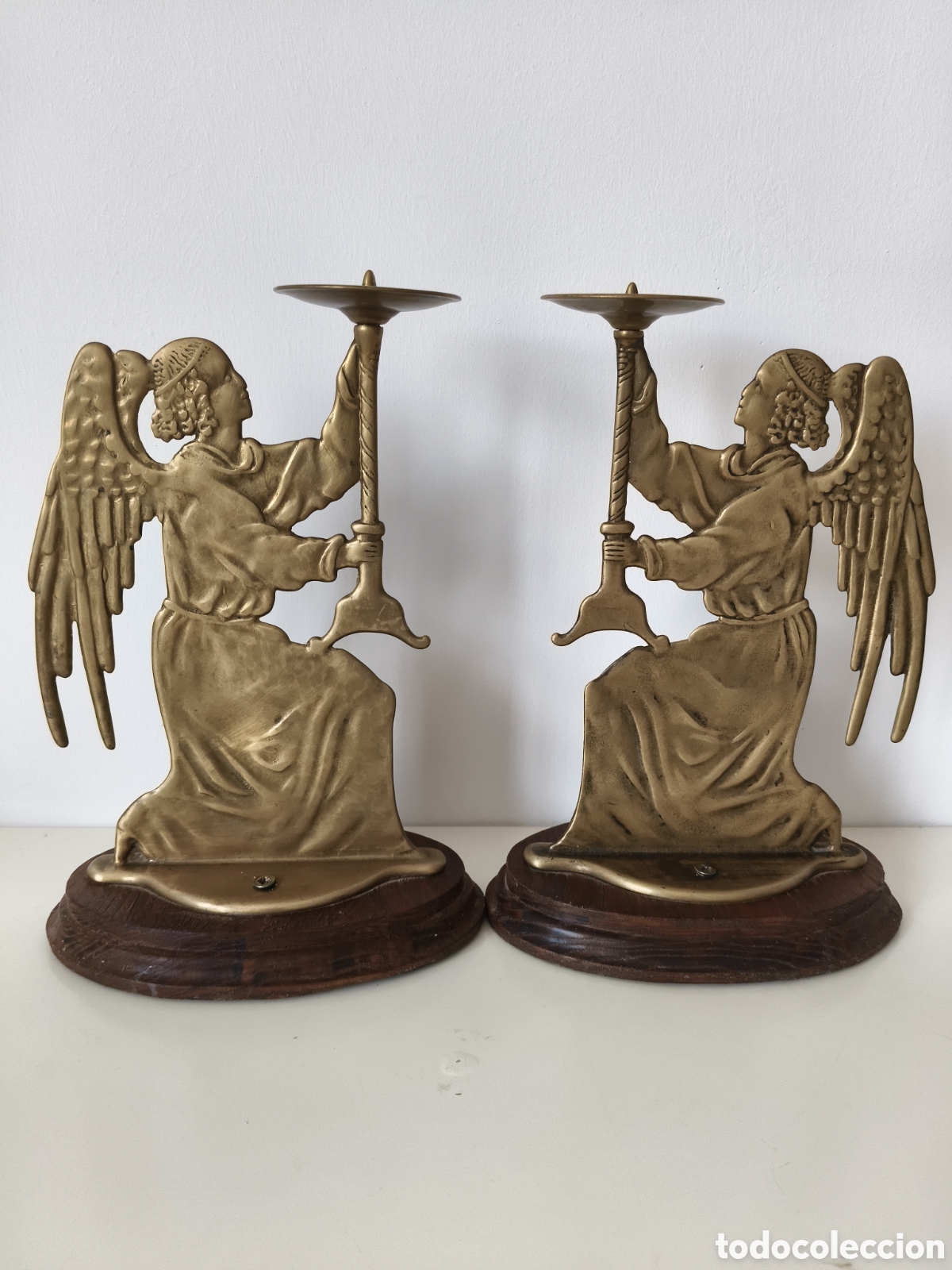 Antig&uuml;edades: Candeleros de bronce estilo Art Deco - Foto 1