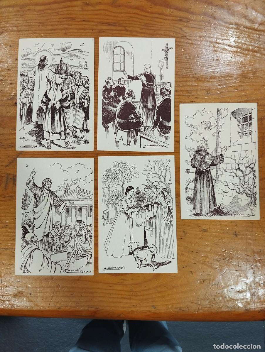 Antig&uuml;edades: CINCO 5 POSTALES - DOMUND - ILUSTRACI&Oacute;N ANTONI BATLLORI I JOFR&Eacute;. N&ordm; 1, 2, 3, 4 y 5.