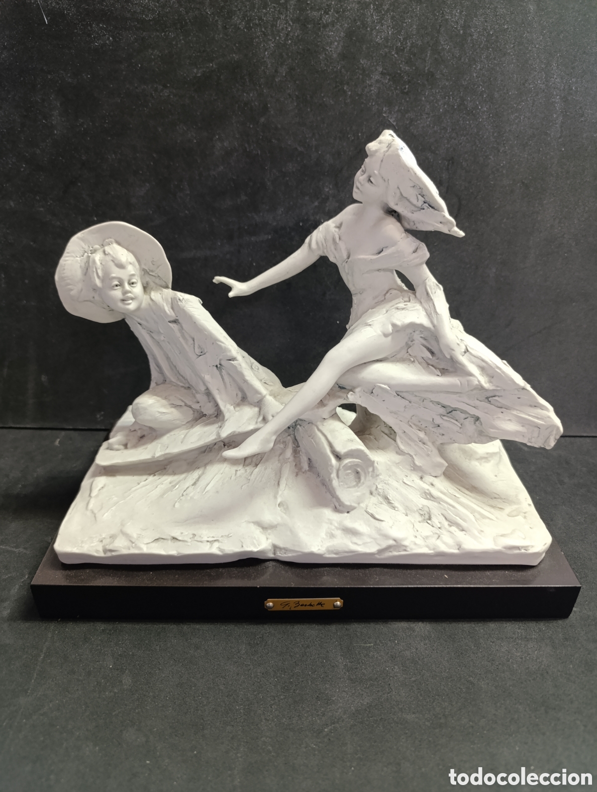 Antiquit&auml;ten: FIGURA DE PORCELANA BISCUIT ITALIANA, PAREJA, GIOVANNI BARBETTA. FLAVIA VERA.