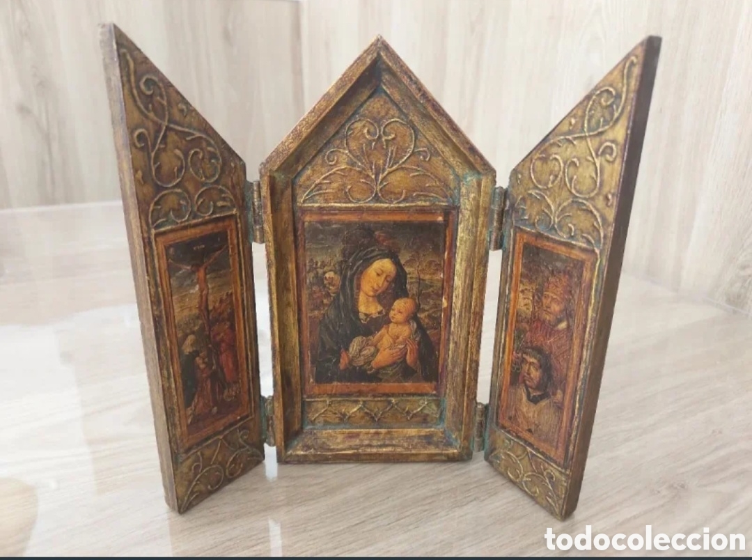 Antig&uuml;edades: Antiguo tr&iacute;ptico religioso - Foto 1