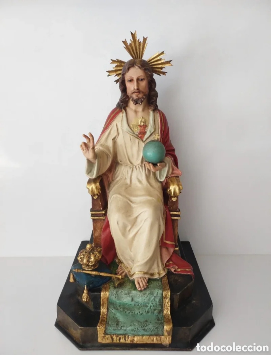 Antiguidades: Escultura Sagrado Corazon de Jes&uacute;s