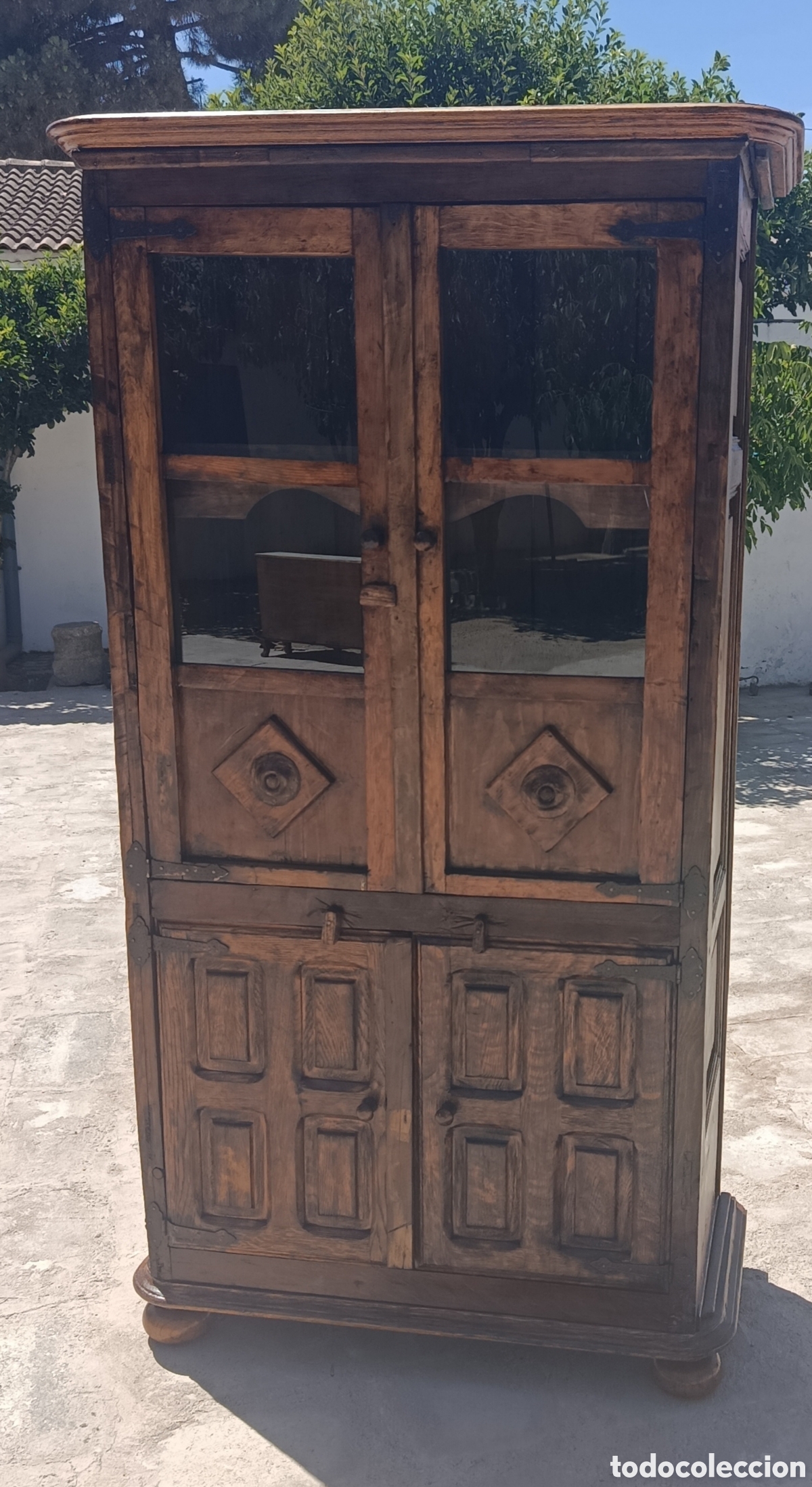 Antig&uuml;edades: Alacena castellana de madera - Foto 4