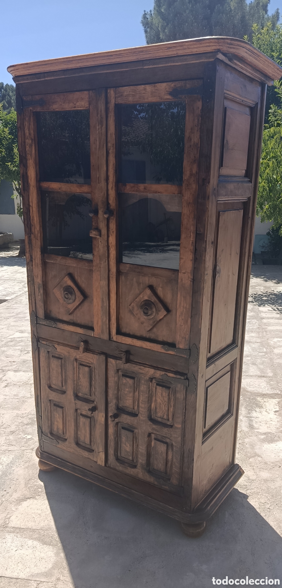 Antig&uuml;edades: Alacena castellana de madera - Foto 5