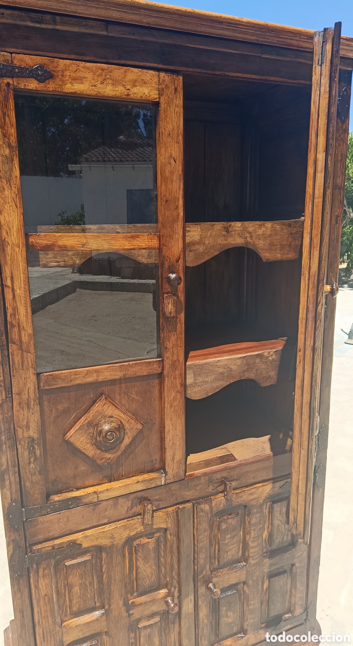Antig&uuml;edades: Alacena castellana de madera - Foto 6