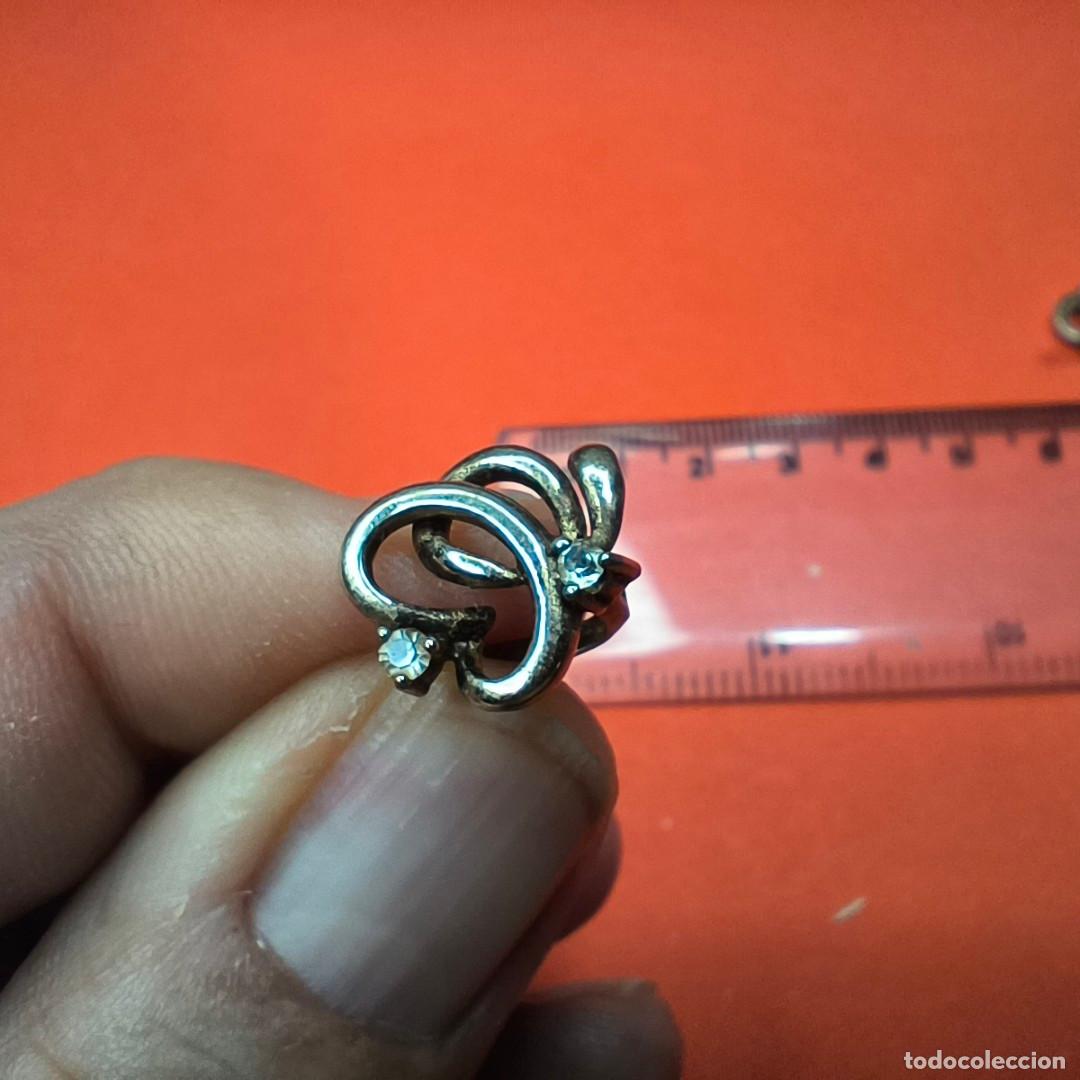 Antig&uuml;edades: 001519COM-Pendientes de plata y p&igrave;edas - Foto 2