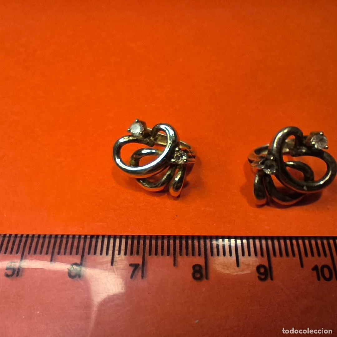Antig&uuml;edades: 001519COM-Pendientes de plata y p&igrave;edas - Foto 5