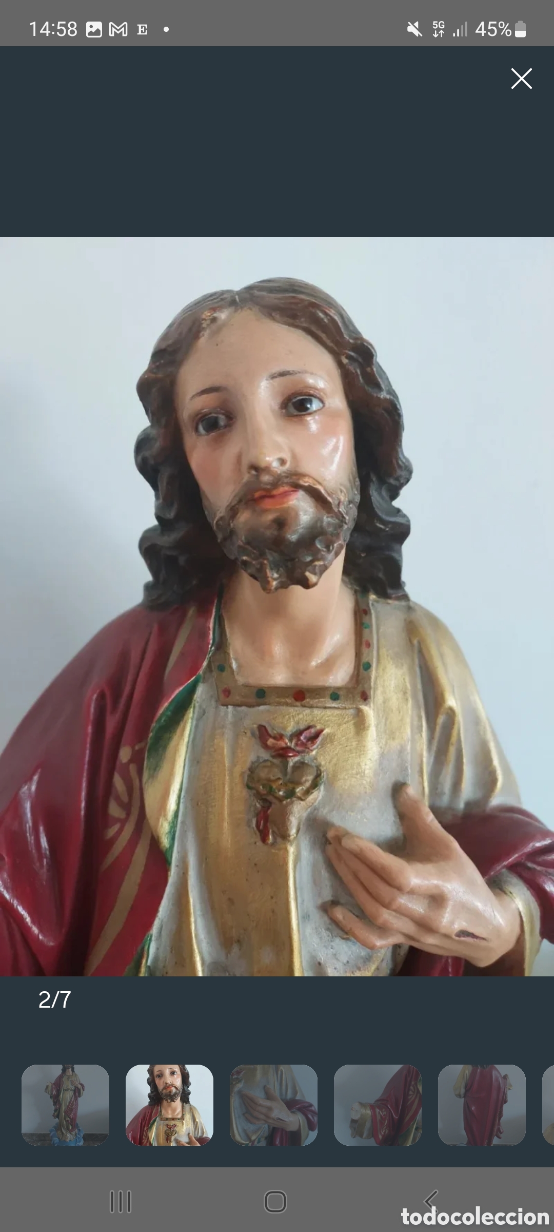 Antig&uuml;edades: Figura de Jesucristo - Foto 2