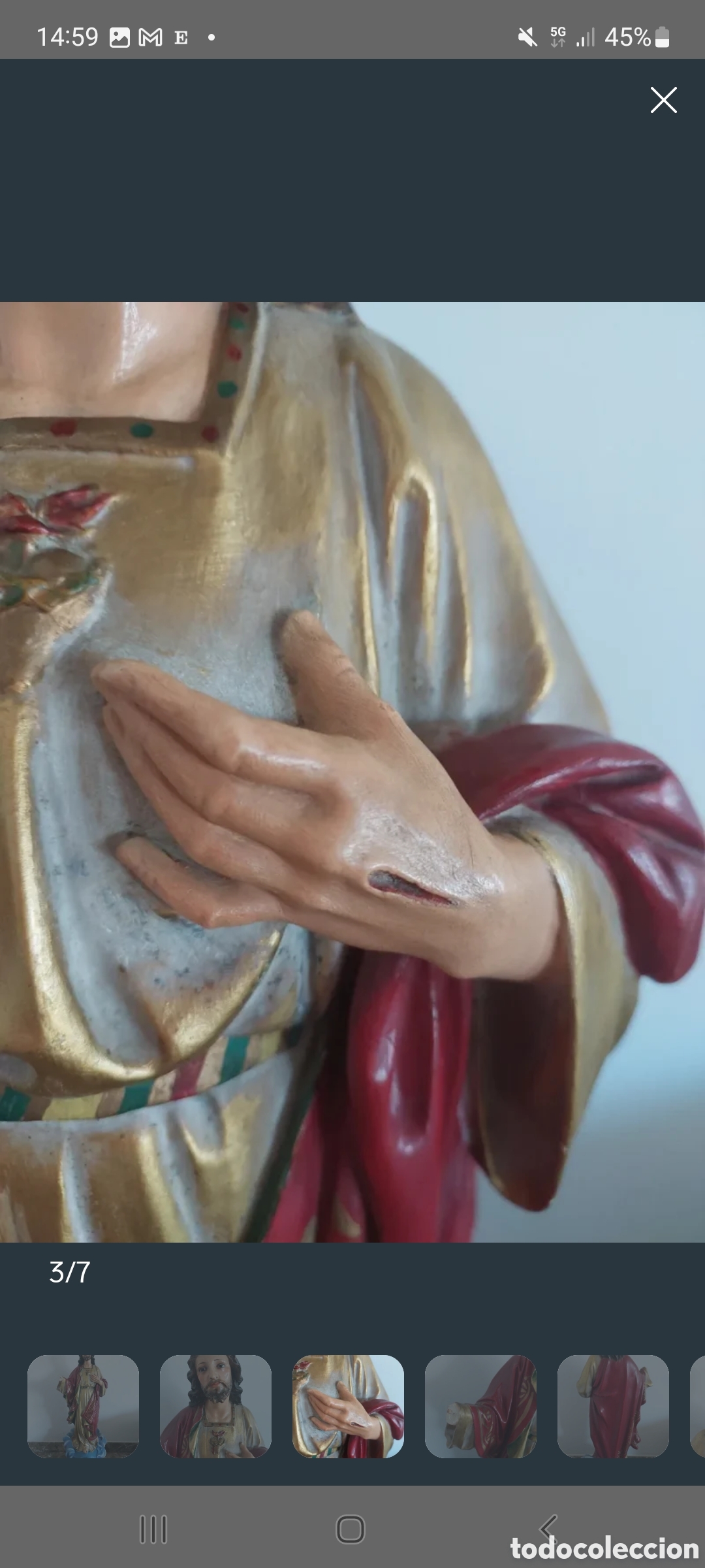 Antig&uuml;edades: Figura de Jesucristo - Foto 3
