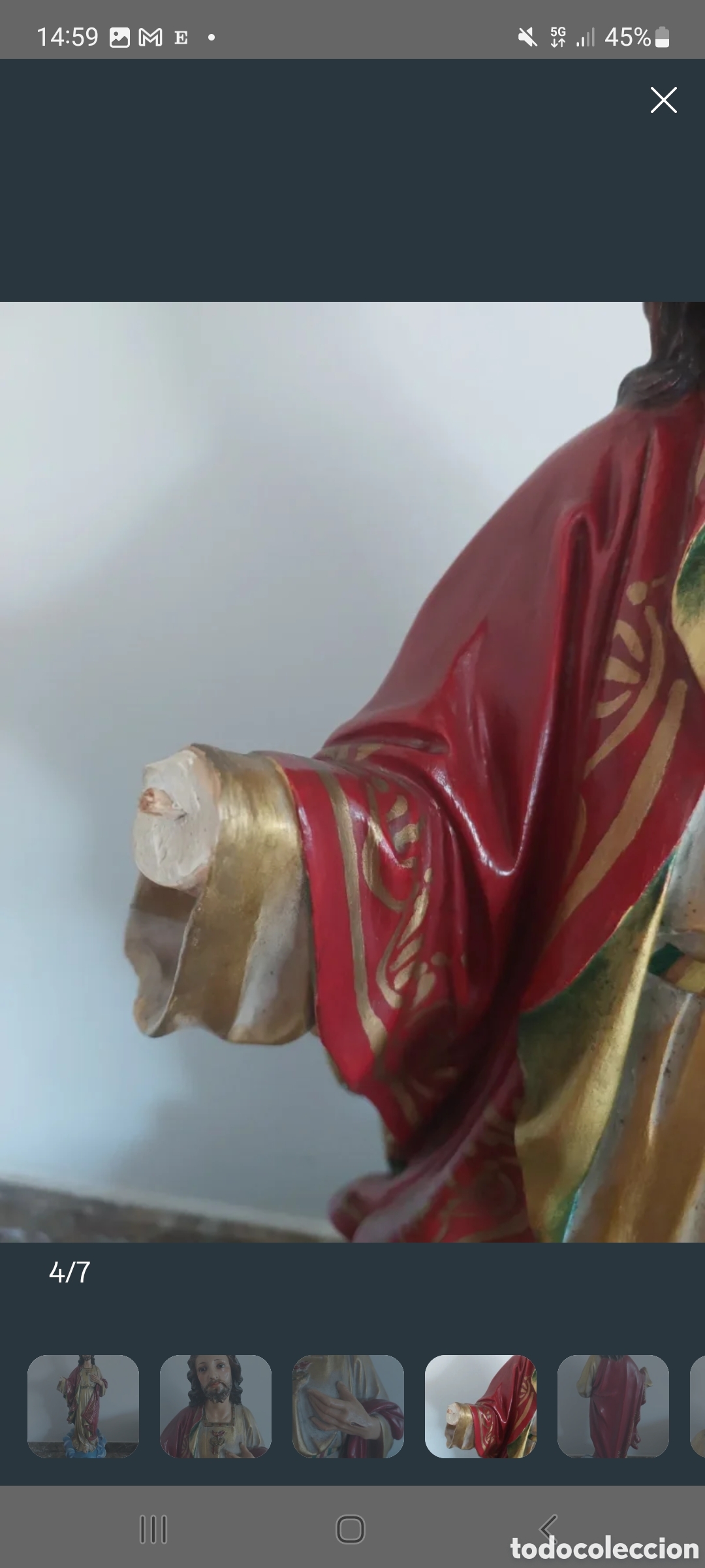 Antig&uuml;edades: Figura de Jesucristo - Foto 4